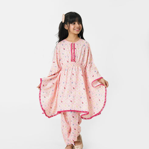 Pink Printed Blocks 2pc Eastern Set